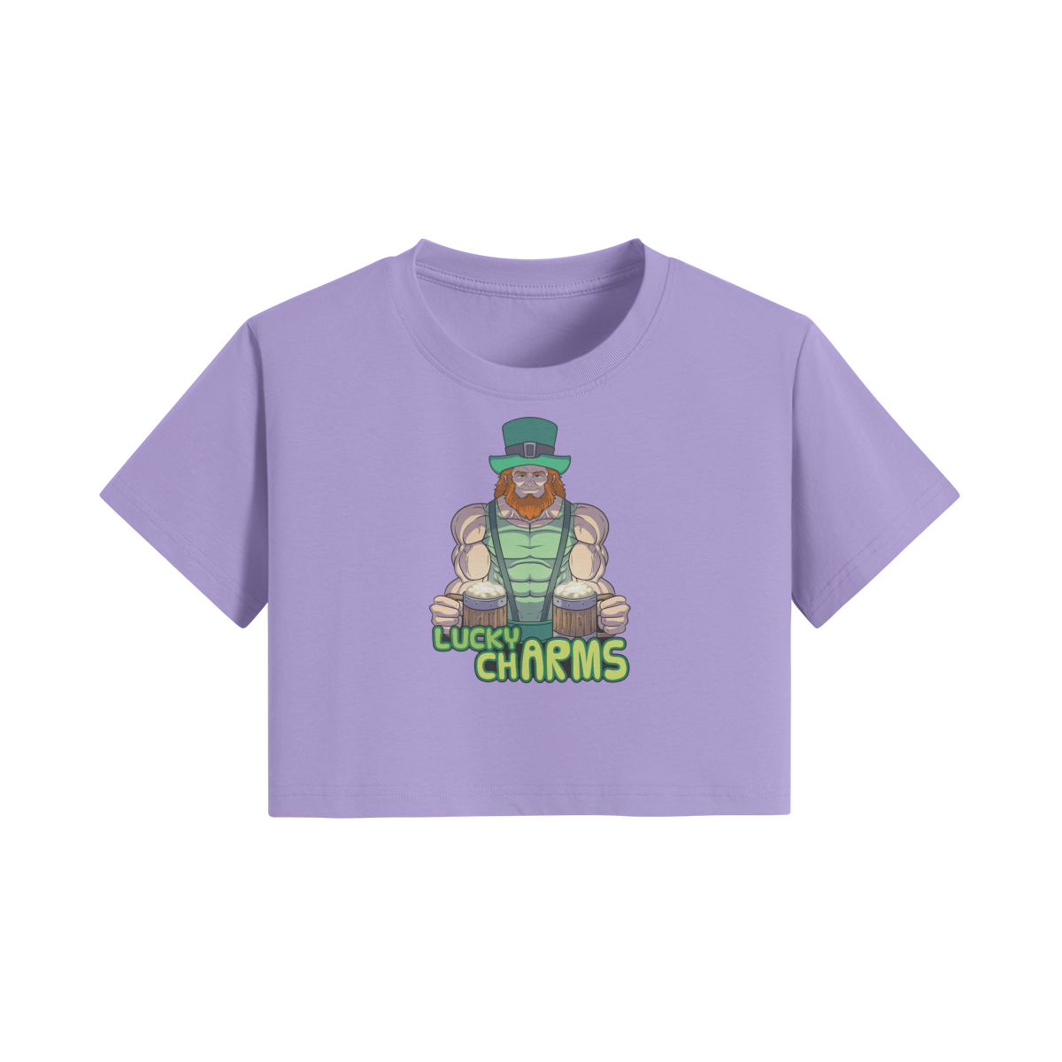 LUCKY CHARMS- Womens Crop Top-Lavender-League of Lifters