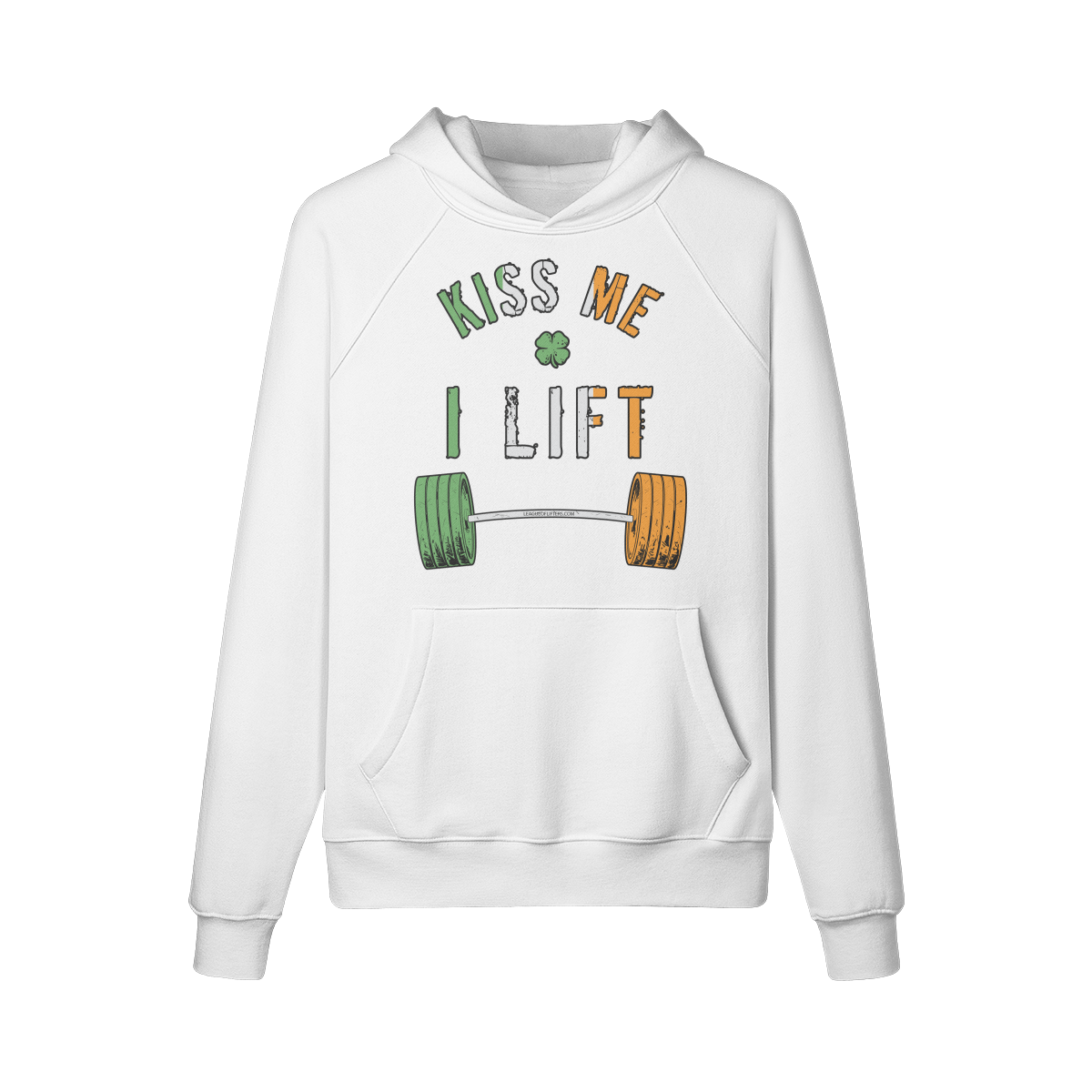 KISS ME I LIFT- Hoodie-White-League of Lifters