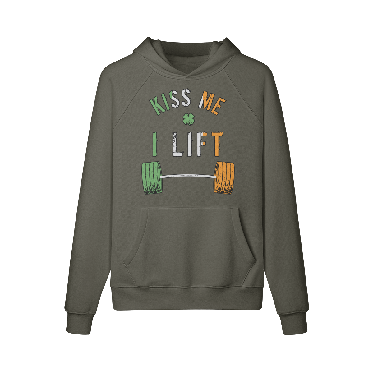 KISS ME I LIFT- Hoodie-Charcoal Grey-League of Lifters