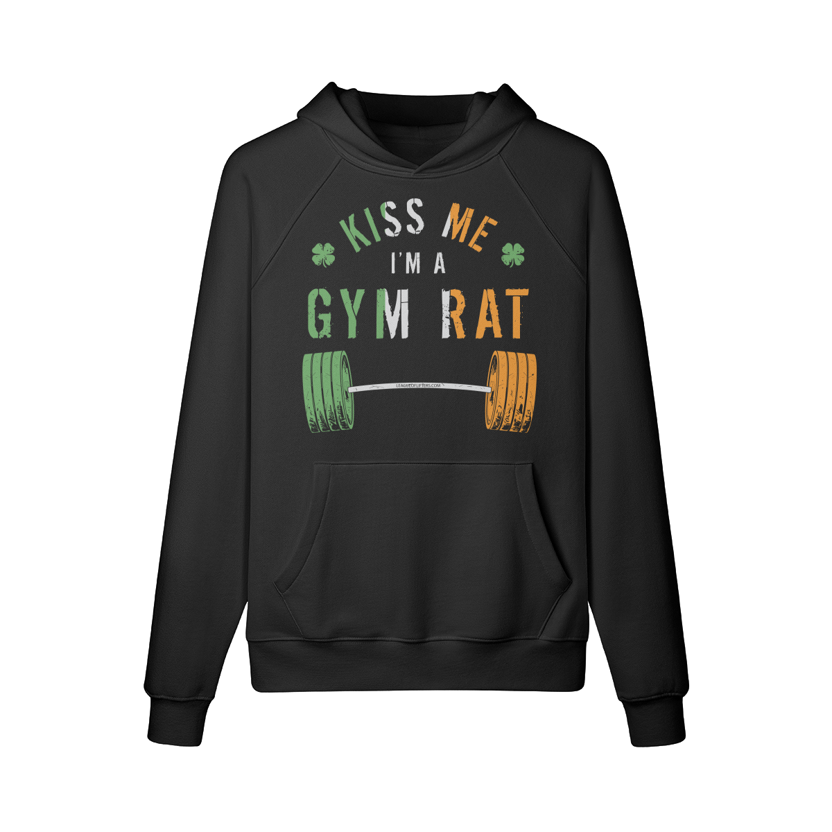 KISS ME I'M A GYM RAT- Hoodie-Black-League of Lifters