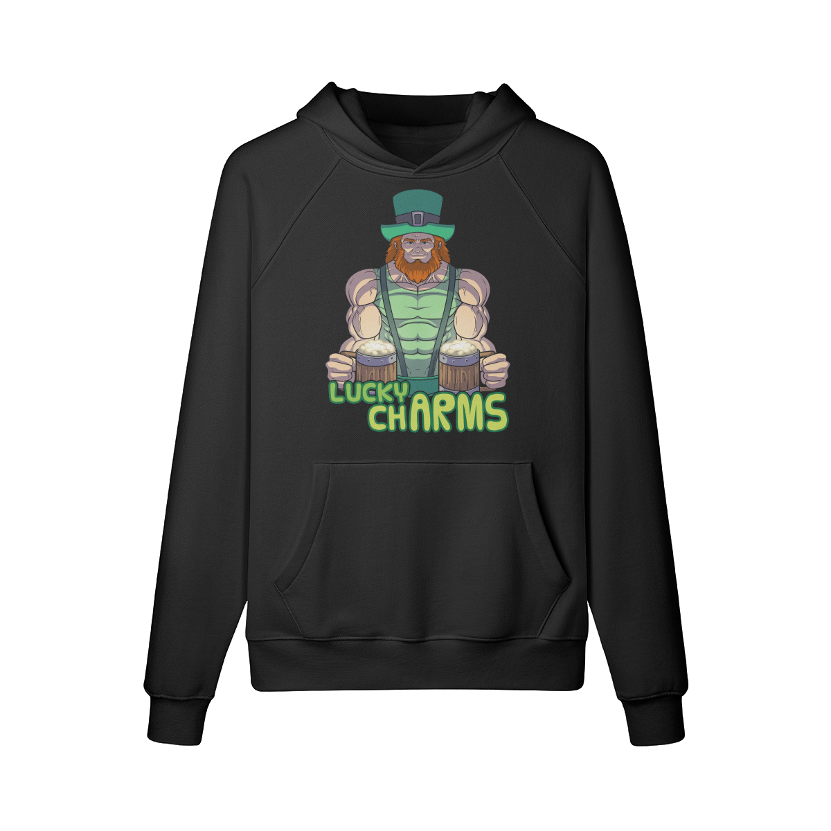 LUCKY CHARMS- Hoodie-Black-League of Lifters