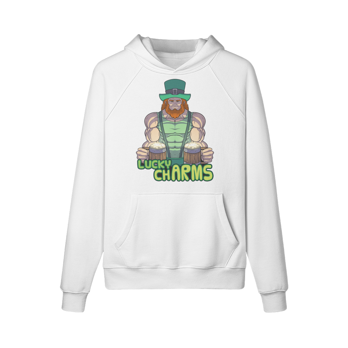 LUCKY CHARMS- Hoodie-White-League of Lifters
