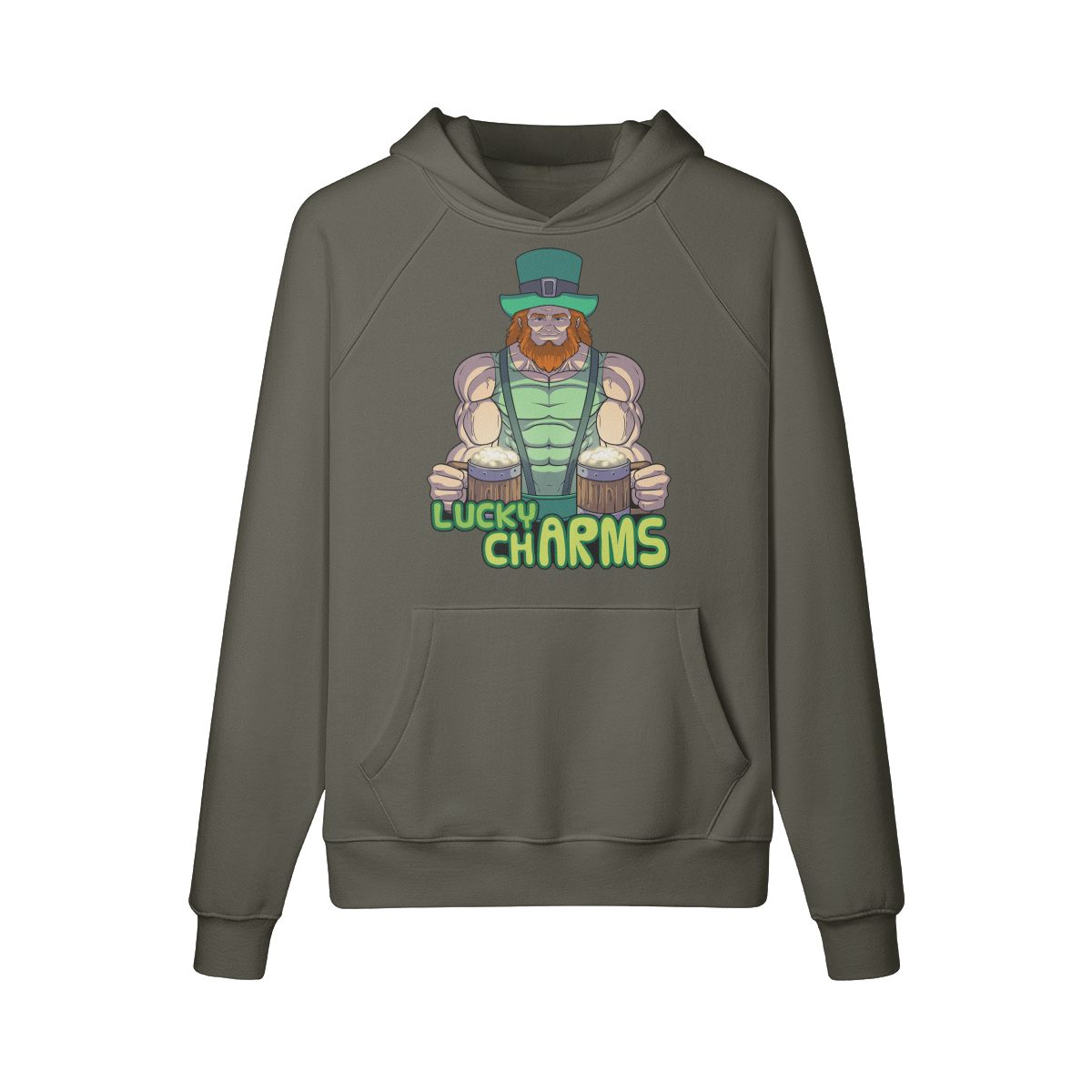 LUCKY CHARMS- Hoodie-Charcoal Grey-League of Lifters