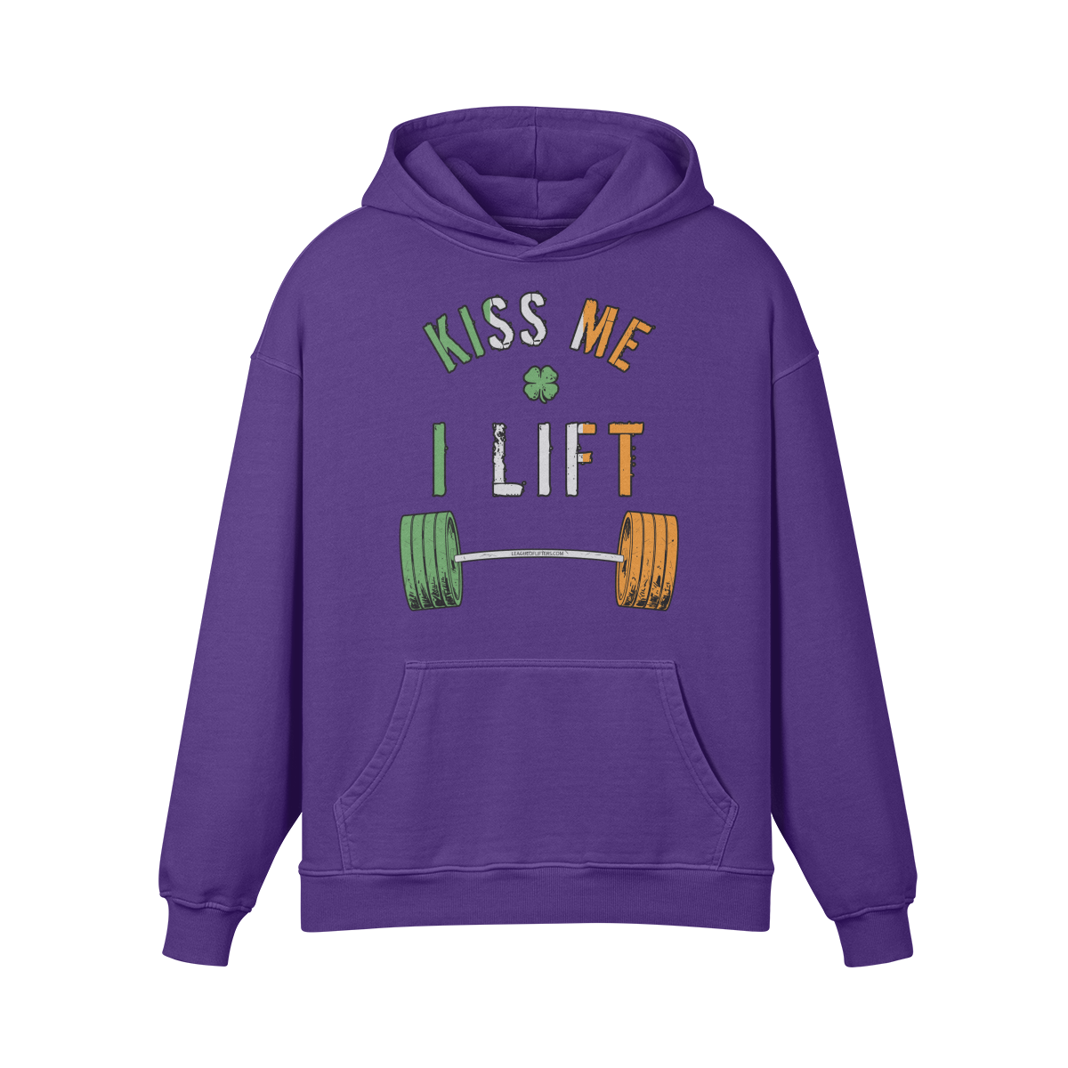 KISS ME I LIFT- Oversized Hoodie-Purple Haze-League of Lifters