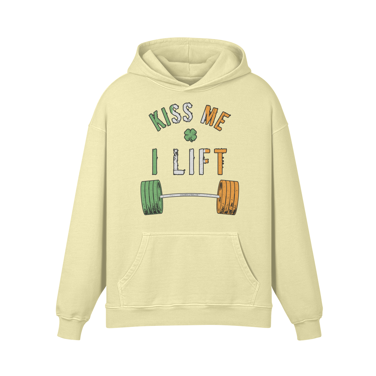 KISS ME I LIFT- Oversized Hoodie-Pale Spring Bud-League of Lifters