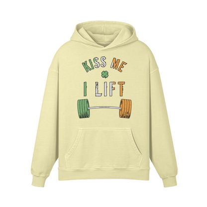 KISS ME I LIFT- Oversized Hoodie-Pale Spring Bud-League of Lifters