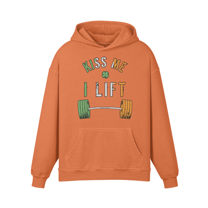 KISS ME I LIFT- Oversized Hoodie-Copper Red-League of Lifters