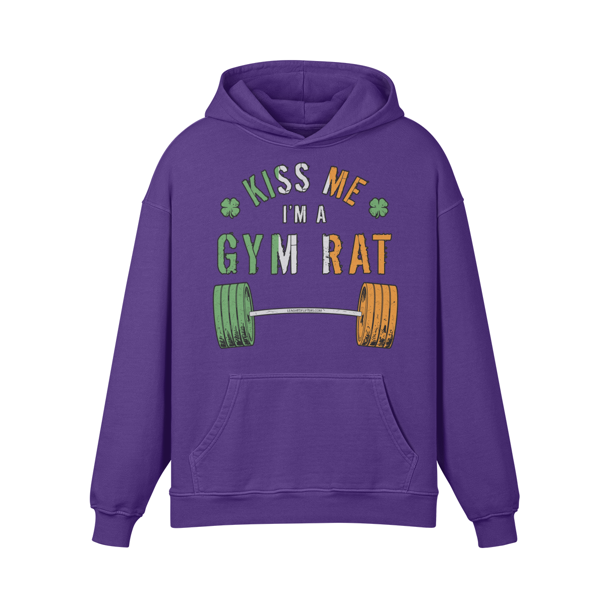 KISS ME I'M A GYM RAT- Oversized Hoodie-Purple Haze-League of Lifters