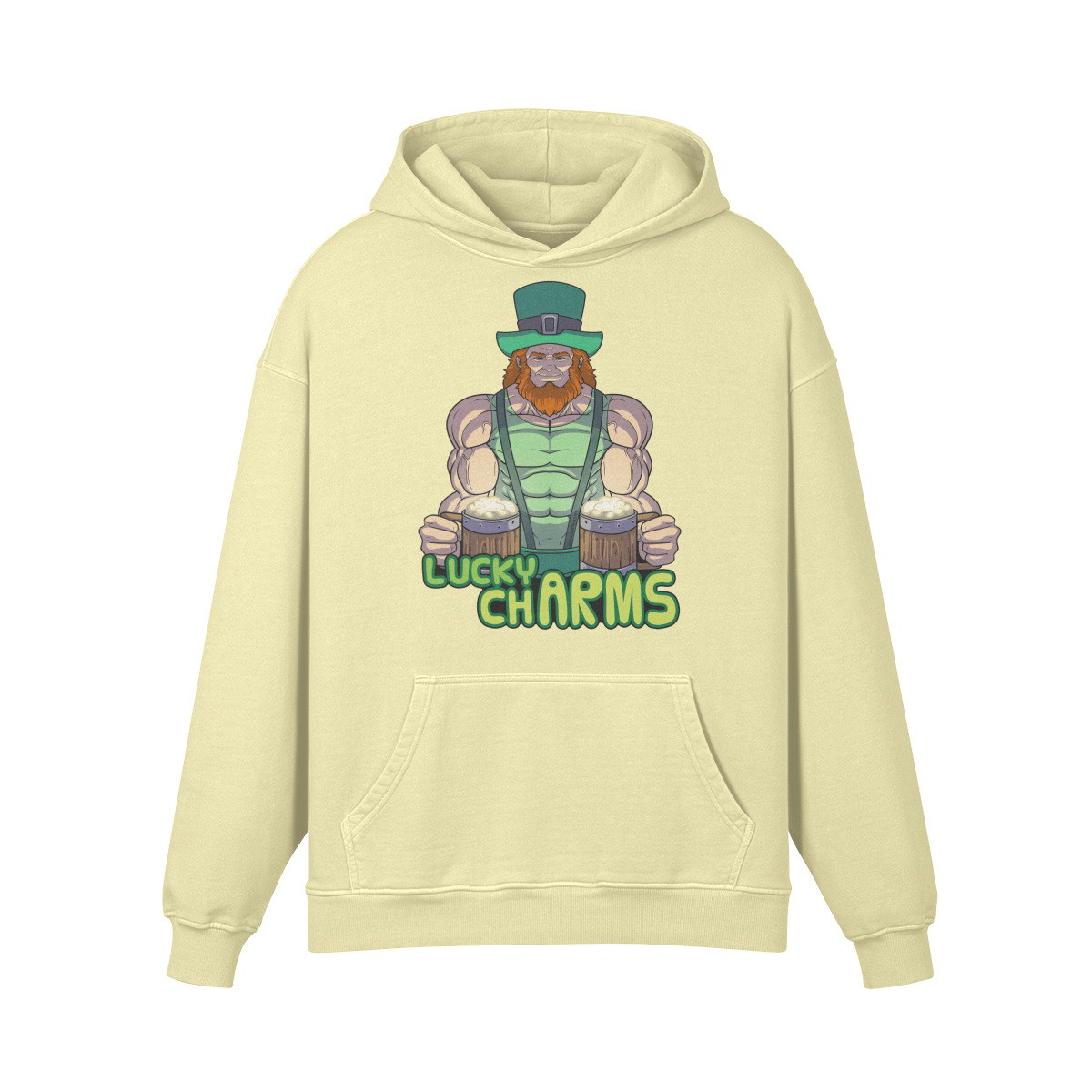 LUCKY CHARMS- Oversized Hoodie-Pale Spring Bud-League of Lifters