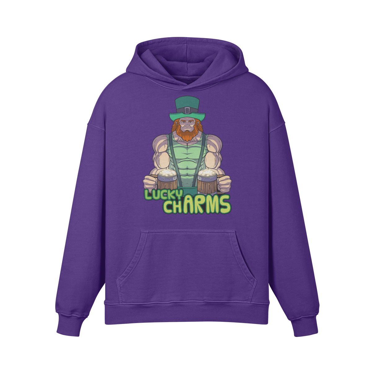 LUCKY CHARMS- Oversized Hoodie-Purple Haze-League of Lifters