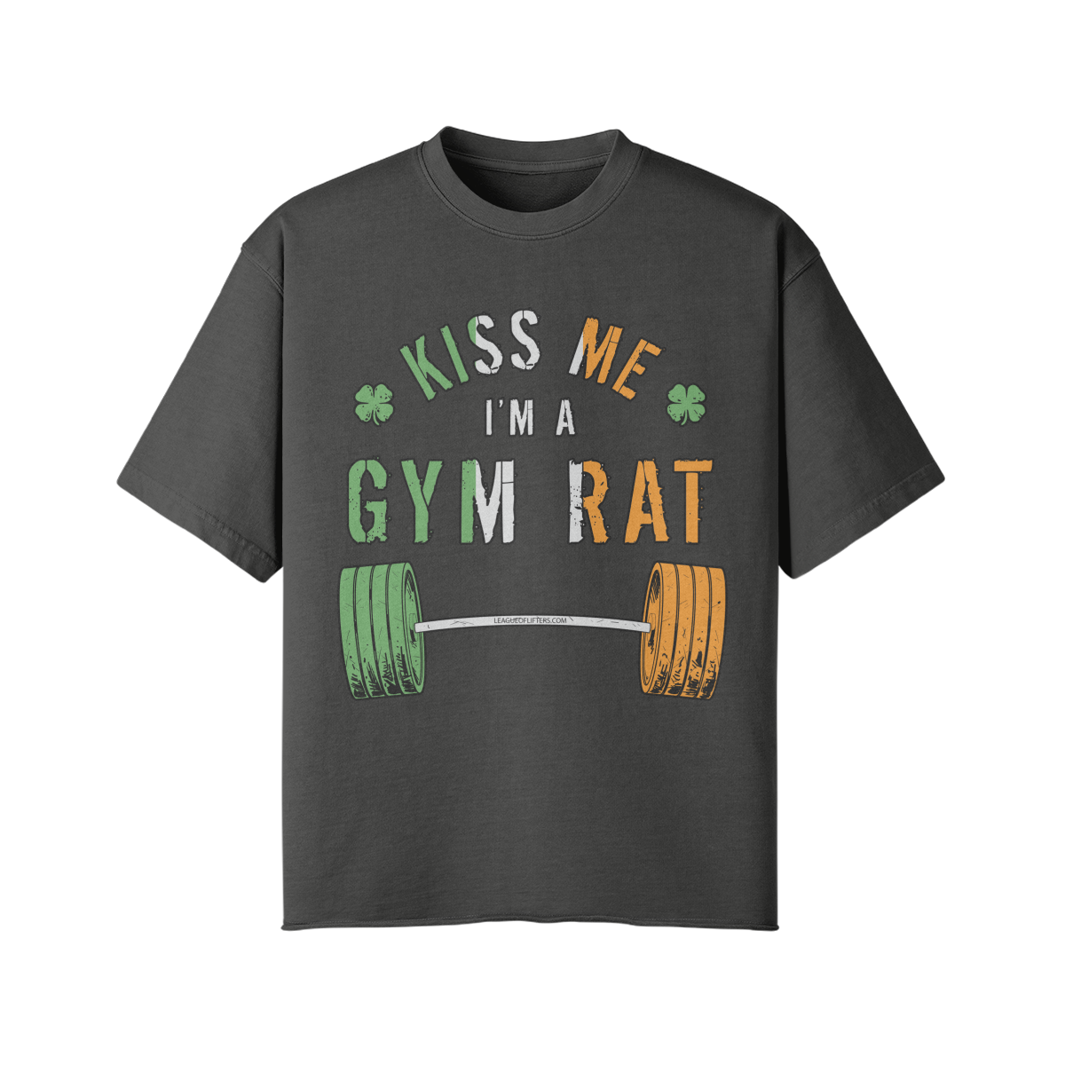 KISS ME I'M A GYM RAT- Pump Top-Dark Gray-League of Lifters