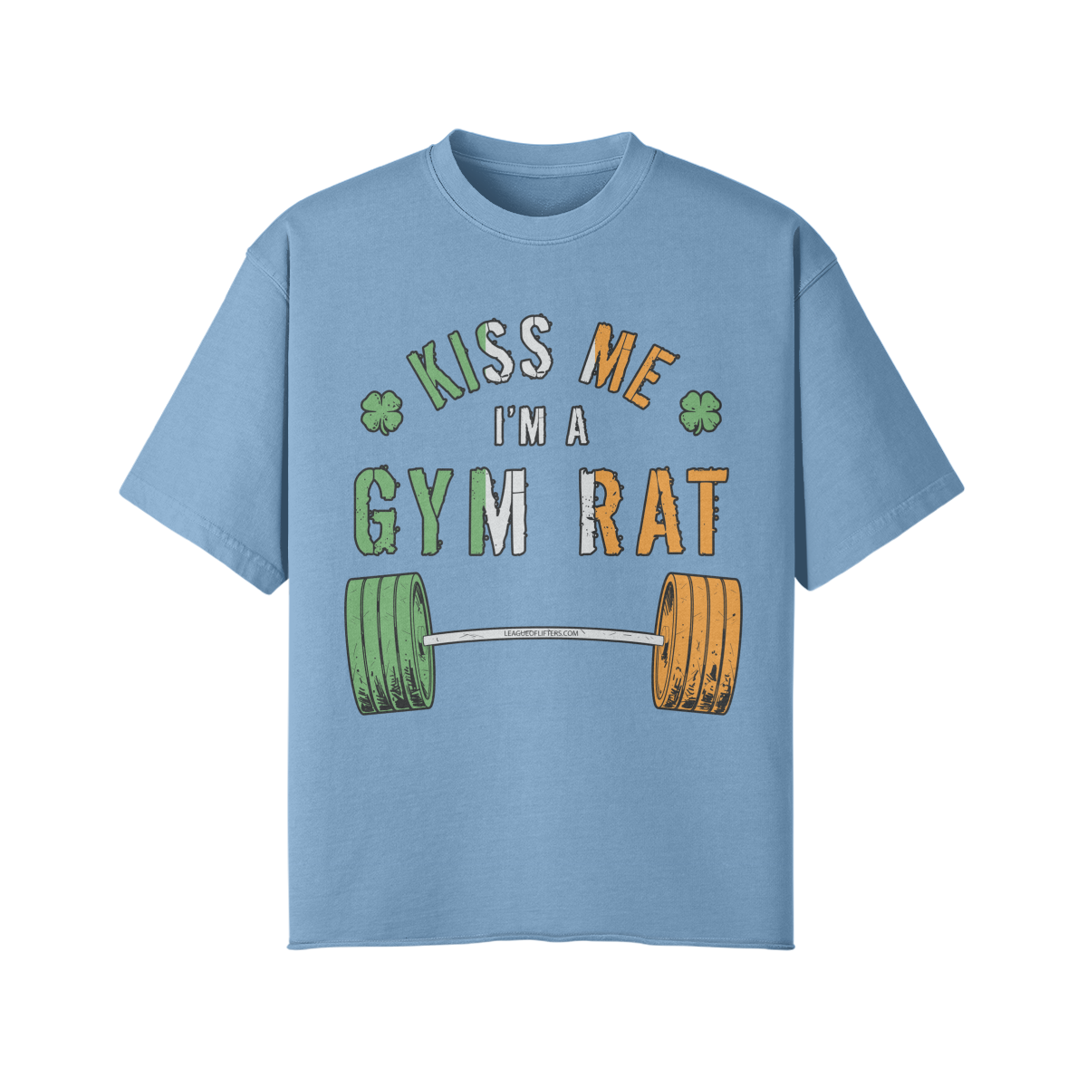 KISS ME I'M A GYM RAT- Pump Top-Slate Blue-League of Lifters