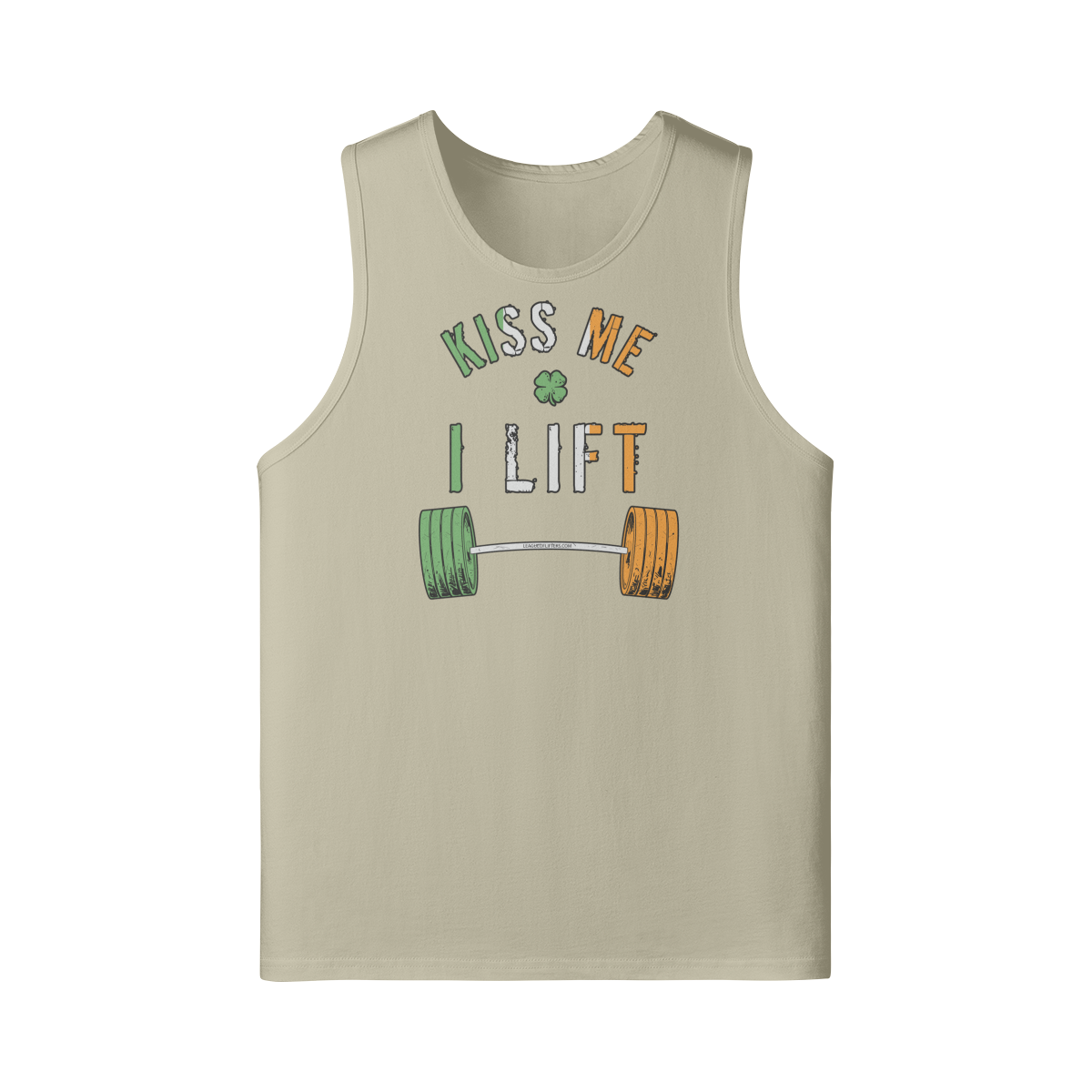 KISS ME I LIFT- Tank Top-Rice Apricot-League of Lifters