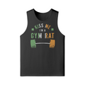 KISS ME I'M A GYM RAT- Tank Top-Black-League of Lifters