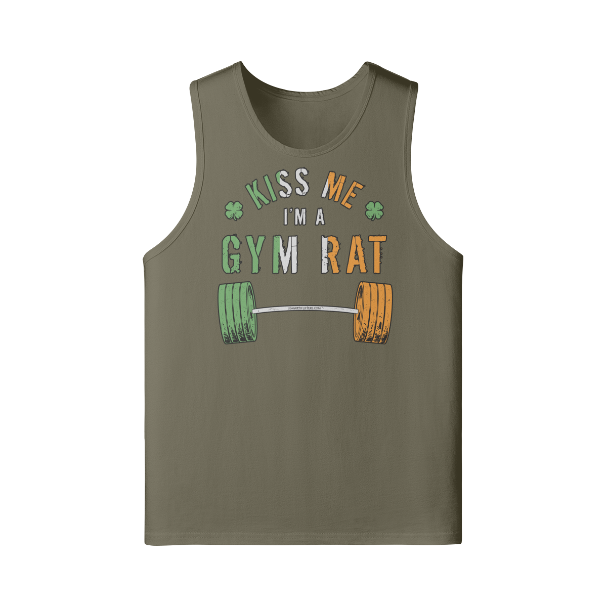KISS ME I'M A GYM RAT- Tank Top-Camel-League of Lifters