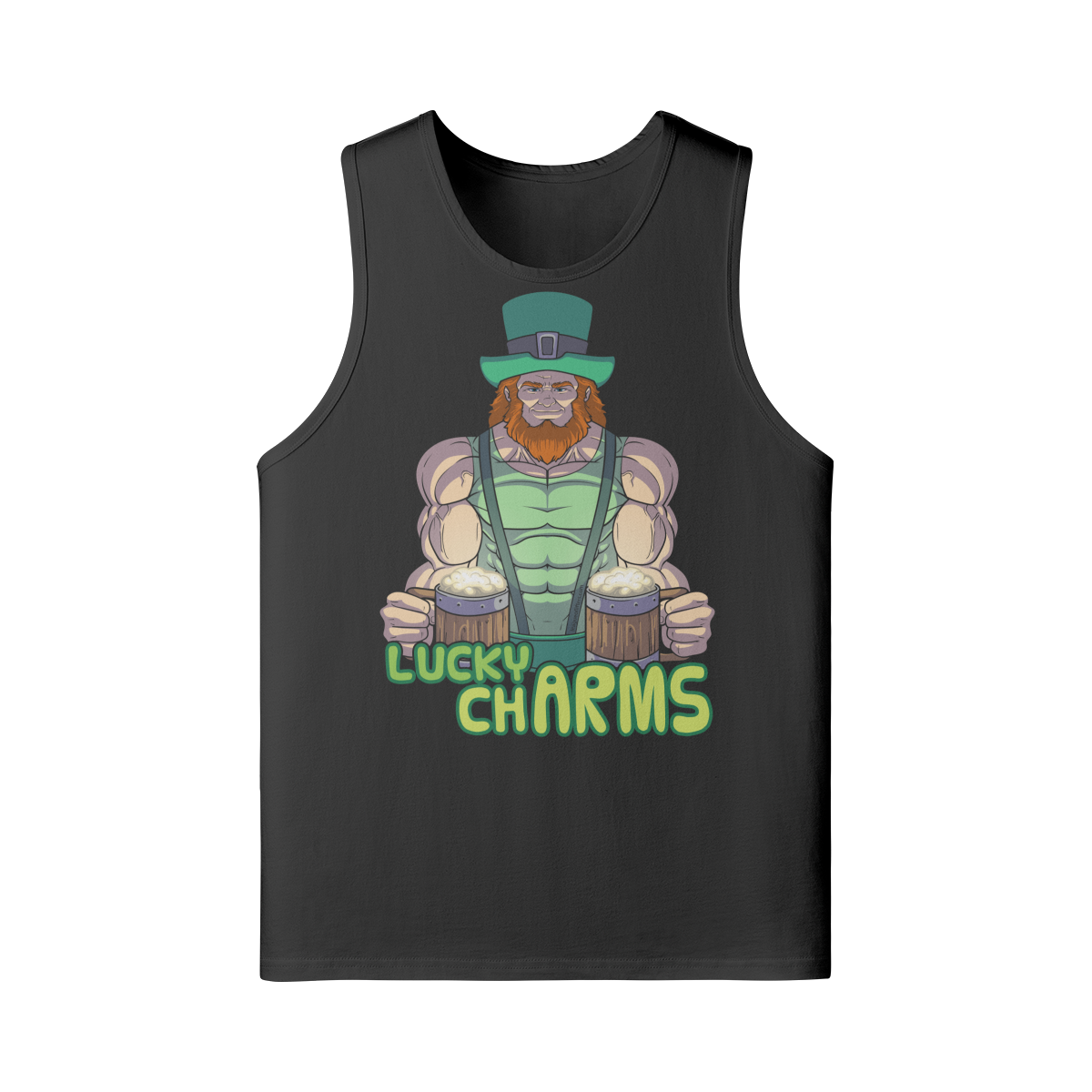 LUCKY CHARMS- Tank Top-Black-League of Lifters