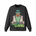 LUCKY CHARMS- Oversized Long Sleeve Sweatshirt-Faded Black-League of Lifters